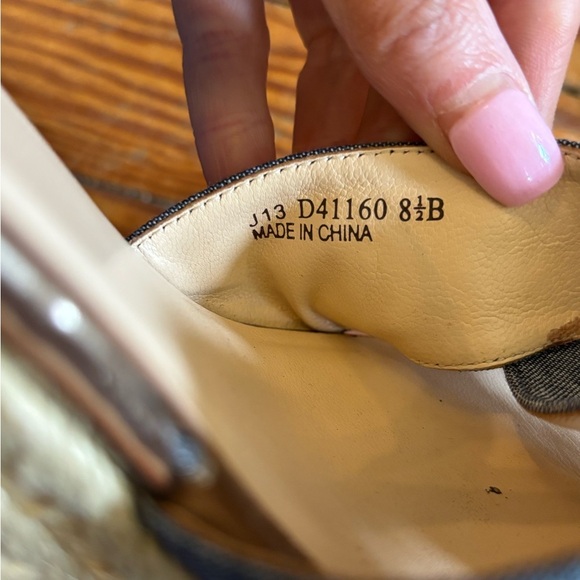 Cole Haan Denim Gold Wedges Ankle Strap Women’s U.S. Size 8.5 - Picture 9 of 9